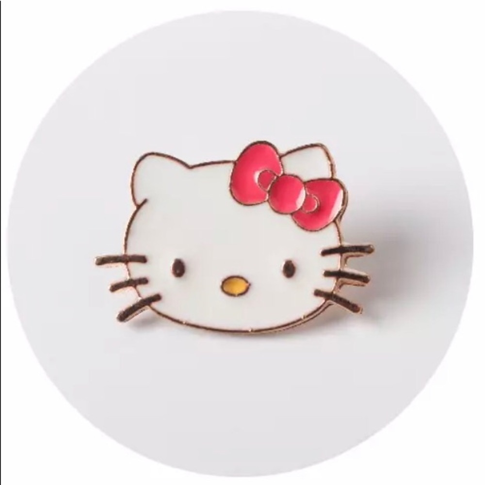 HELLO KITTY PIN METAL ENAMEL BROOCH